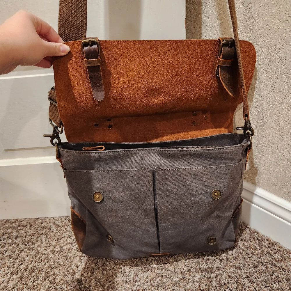 Lifewit Messenger Leather Bag Computer Bag Office